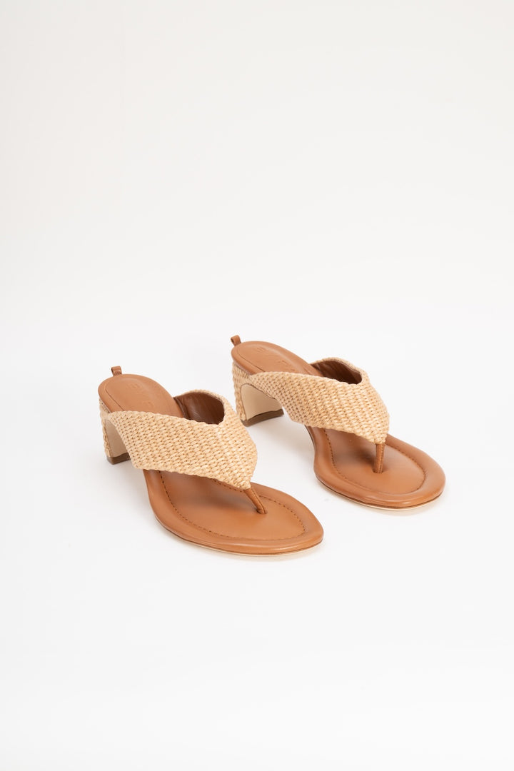 Dasha Heel Natural Raffia
