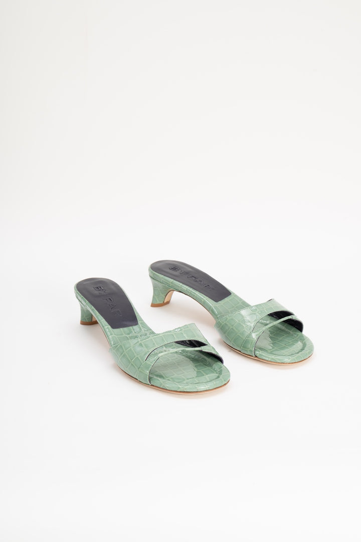 Babygirl Fresh Croco Embossed Leather Slip-On Mule
