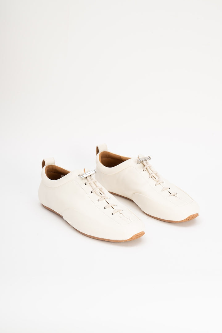 Prudent White Nappa Leather Sneaker