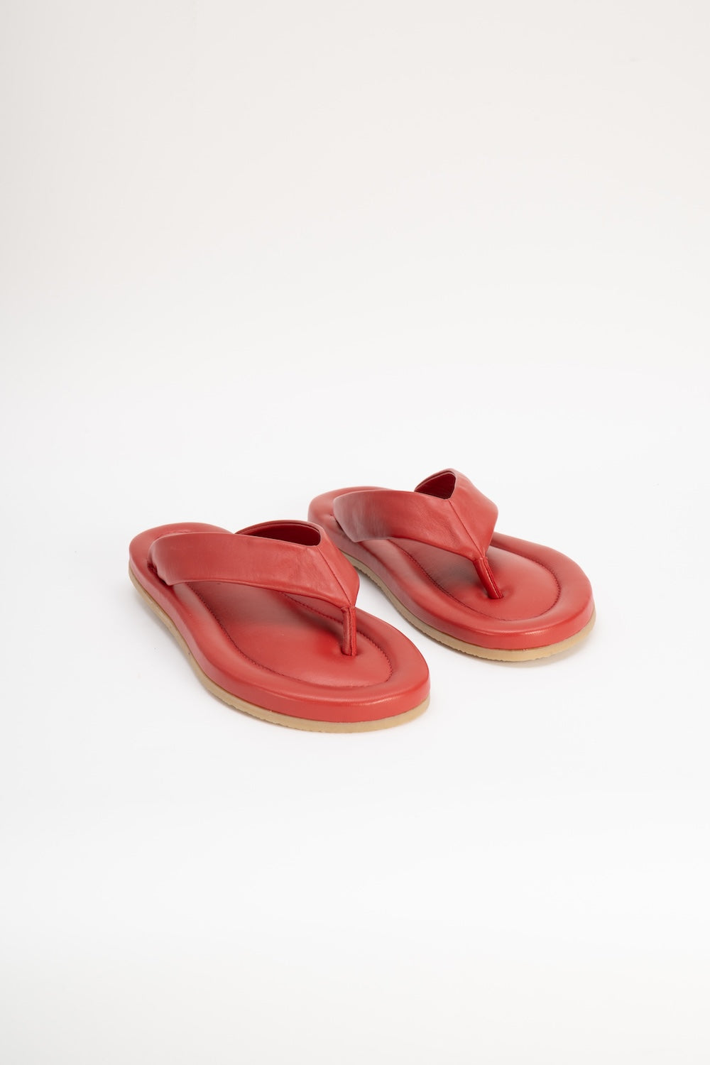 Dasha 2.0 Blood Red Nappa Leather Flip-Flop Sandal
