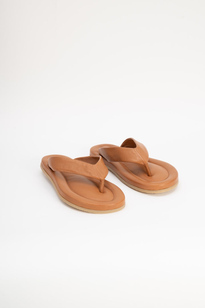 Dasha 2.0 Summer Tan Nappa Leather Flip-Flop Sandal
