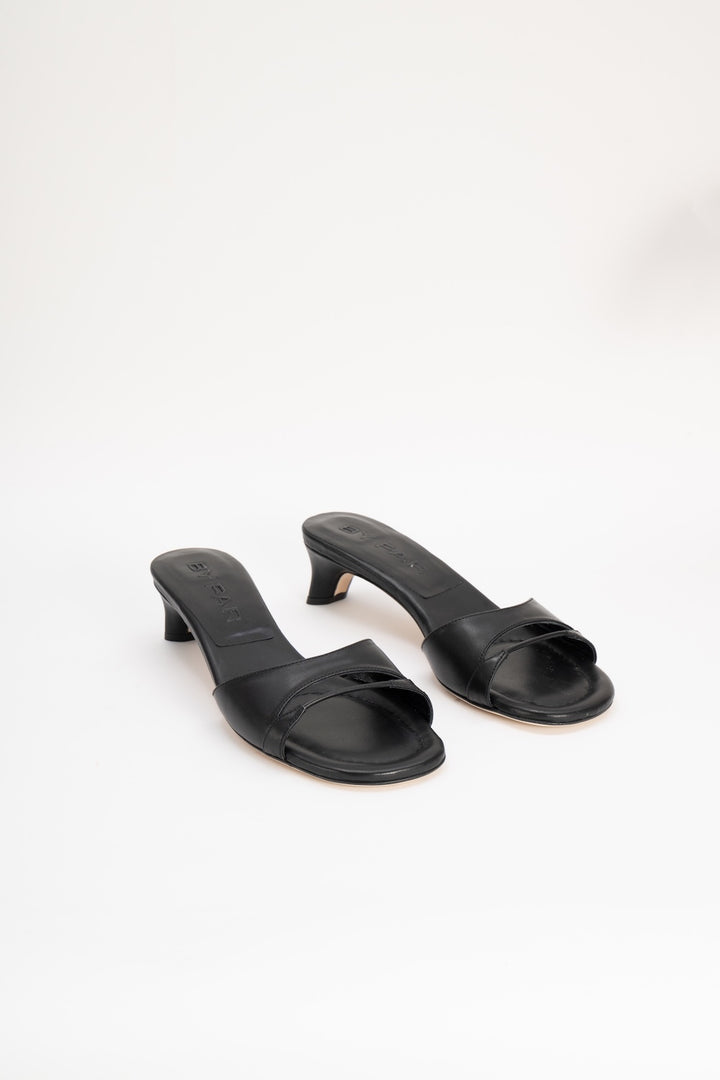 Babygirl Black Nappa Leather Slip-On Mule