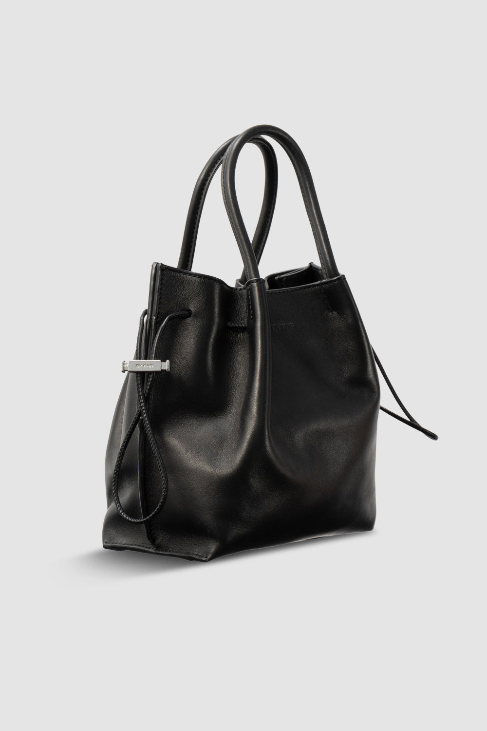 Baby Kayla Black Nappa Leather Top-Handle Bag