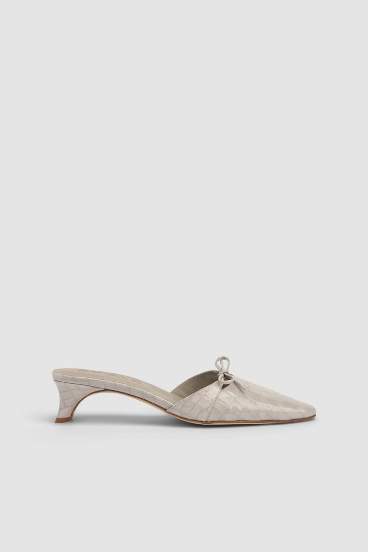 Babybow Croco Embossed Mule