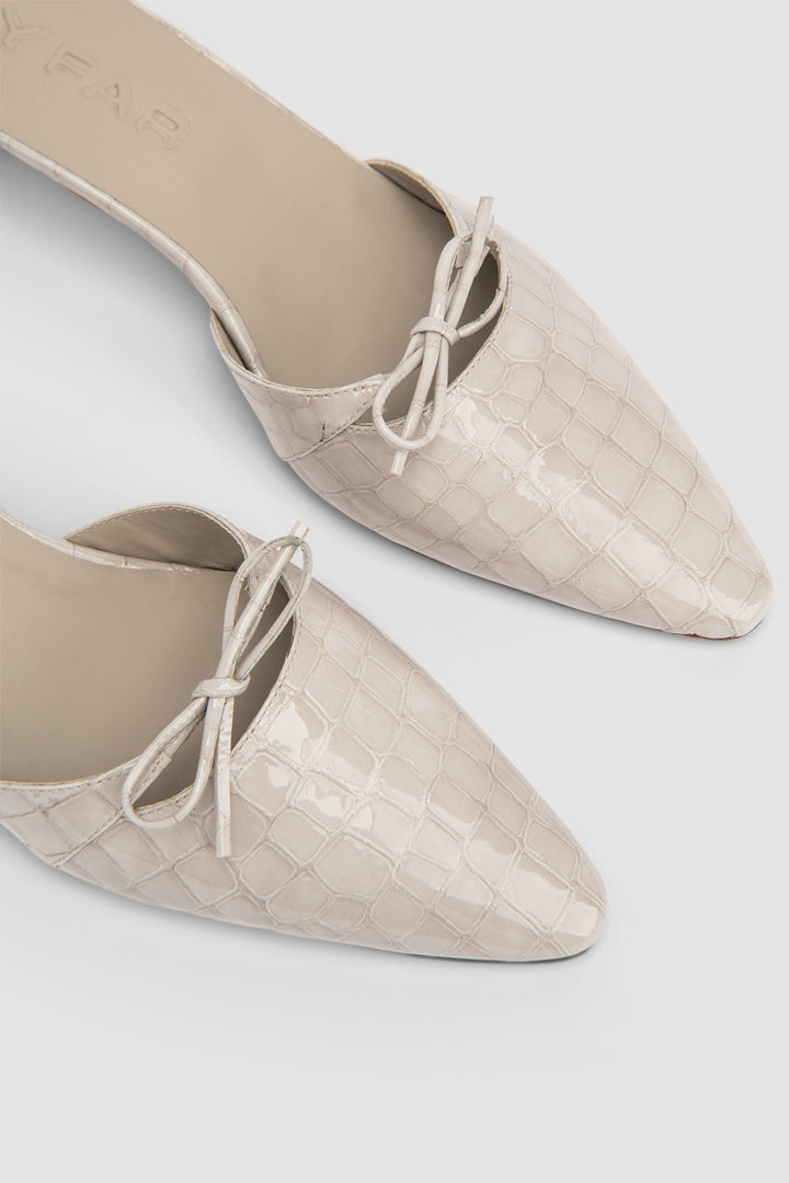Babybow Croco Embossed Mule