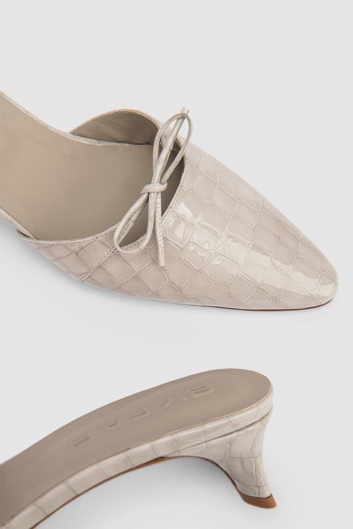 Babybow Croco Embossed Mule