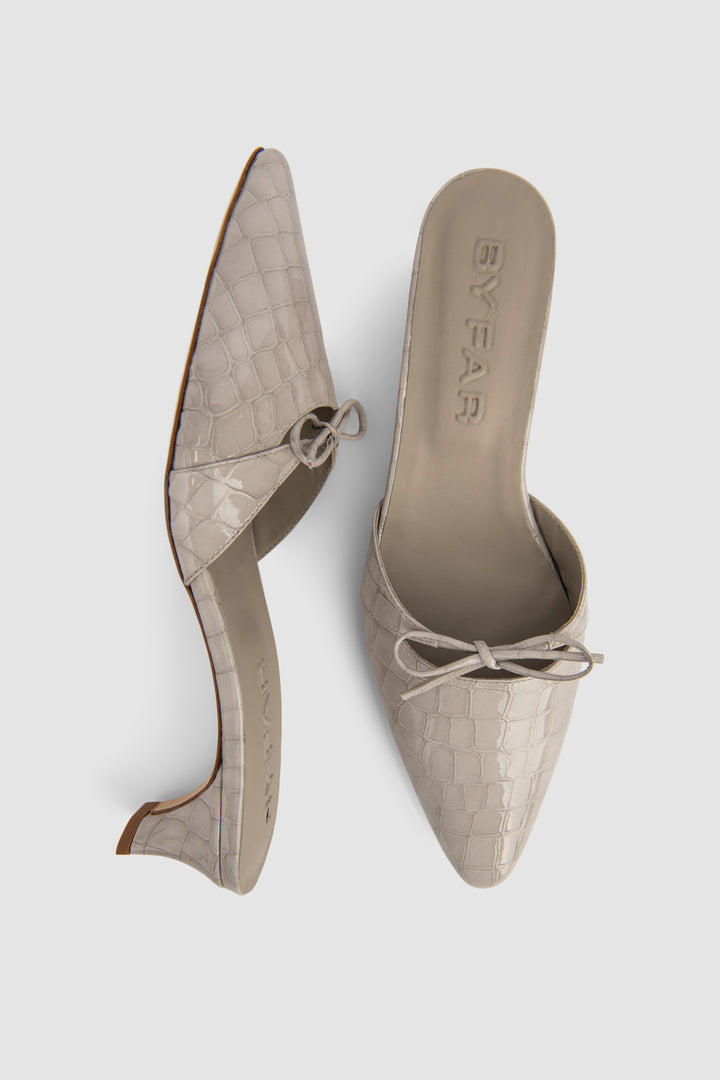 Babybow Croco Embossed Mule