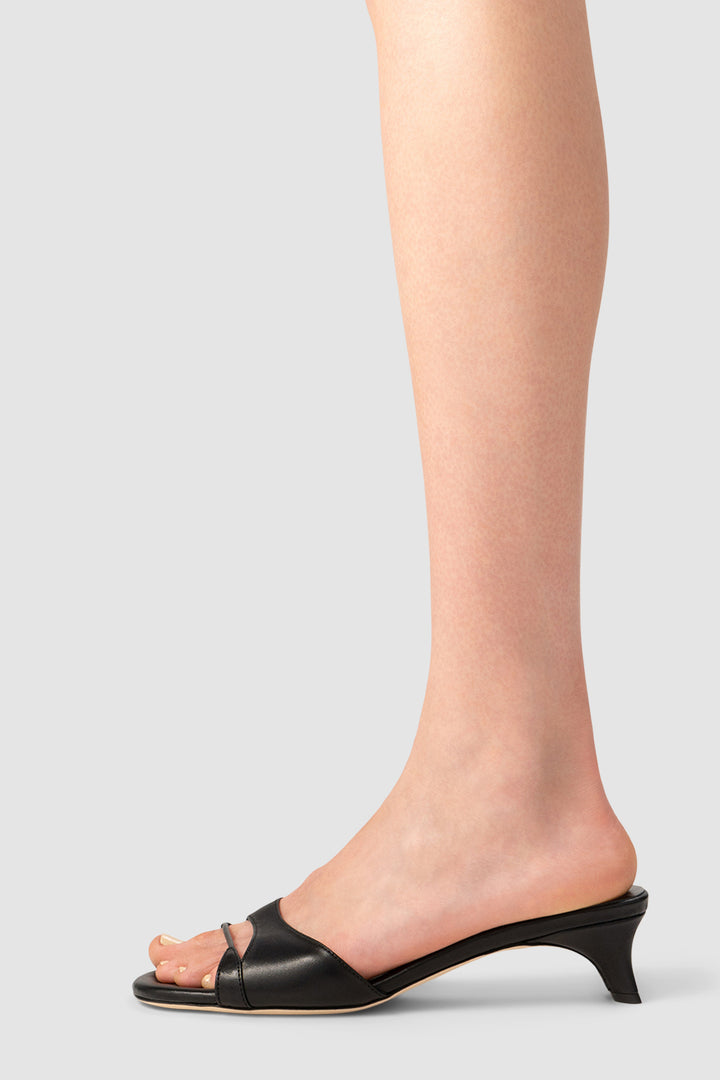 Babygirl Black Nappa Leather Slip-On Mule