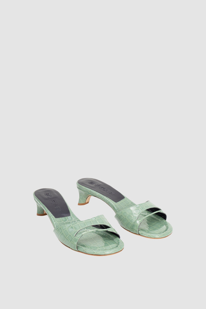 Babygirl Fresh Croco Embossed Leather Slip-On Mule