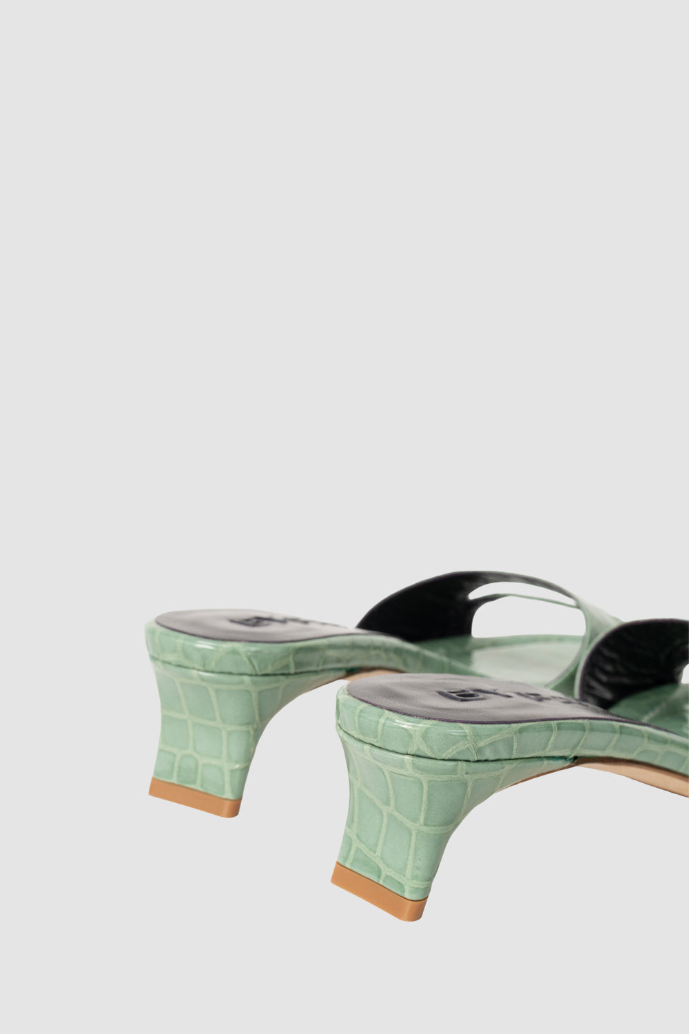 Babygirl Fresh Croco Embossed Leather Slip-On Mule