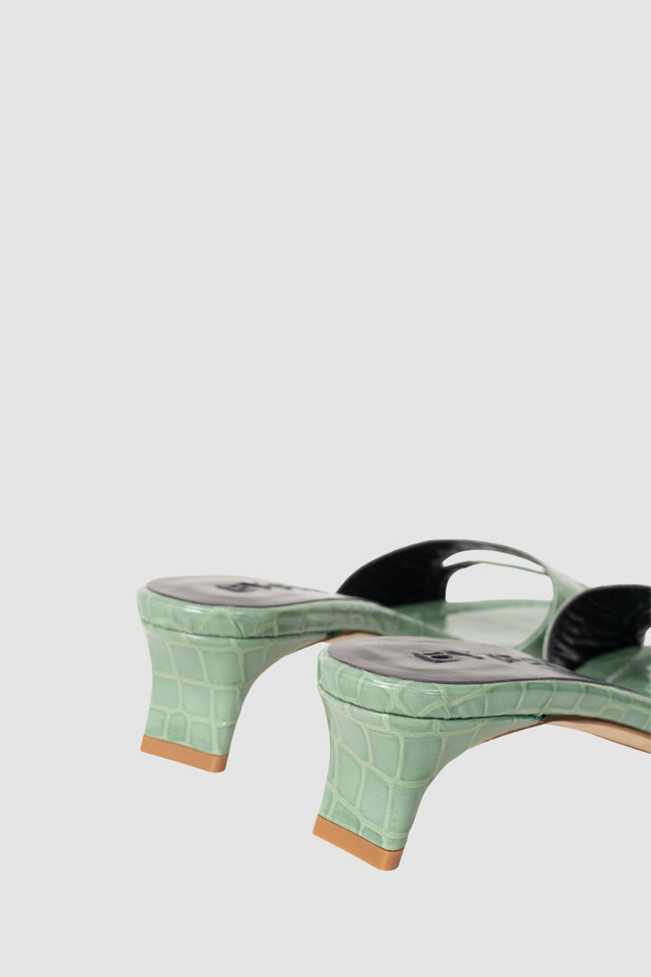 Babygirl Fresh Croco Embossed Leather Slip-On Mule