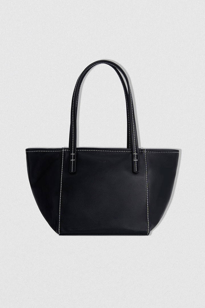 Bar Tote Black Box Calf Leather