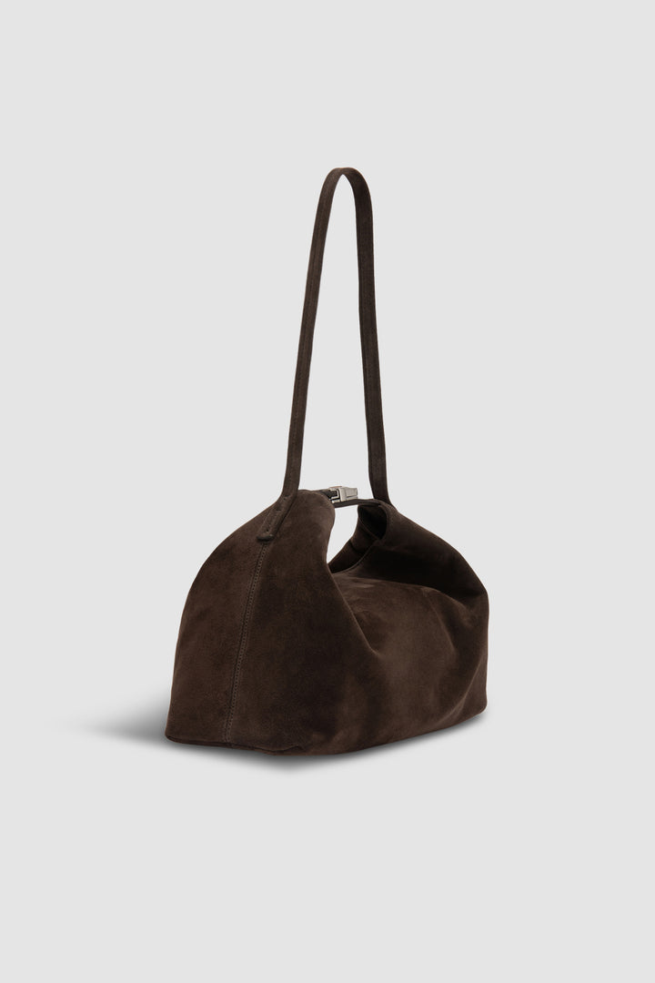 Bea Ristretto Suede Leather Hobo Bag