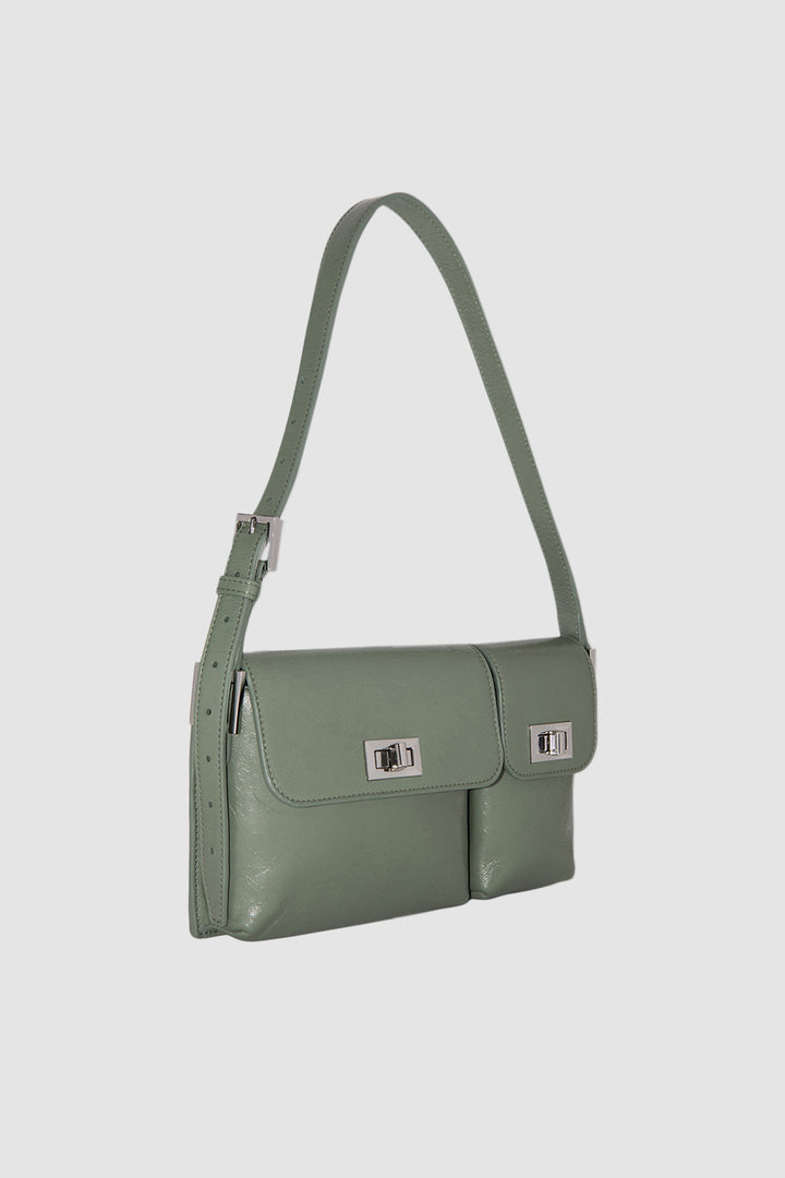 Billy Moss Creased Leather Shoulder Bag