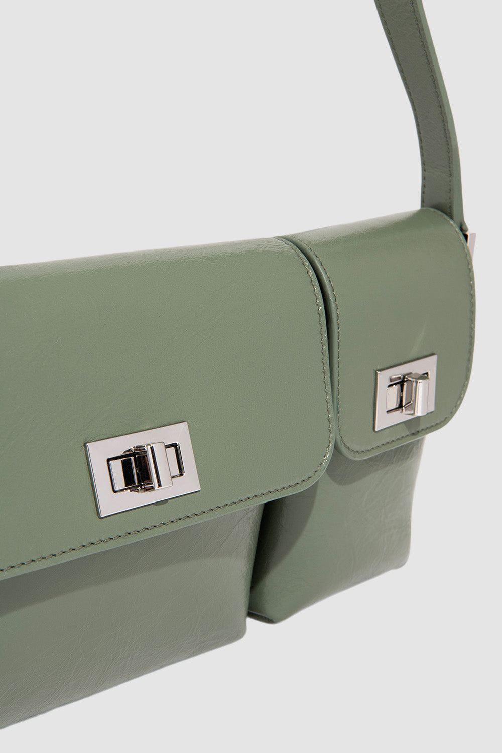 Billy Moss Creased Leather Shoulder Bag