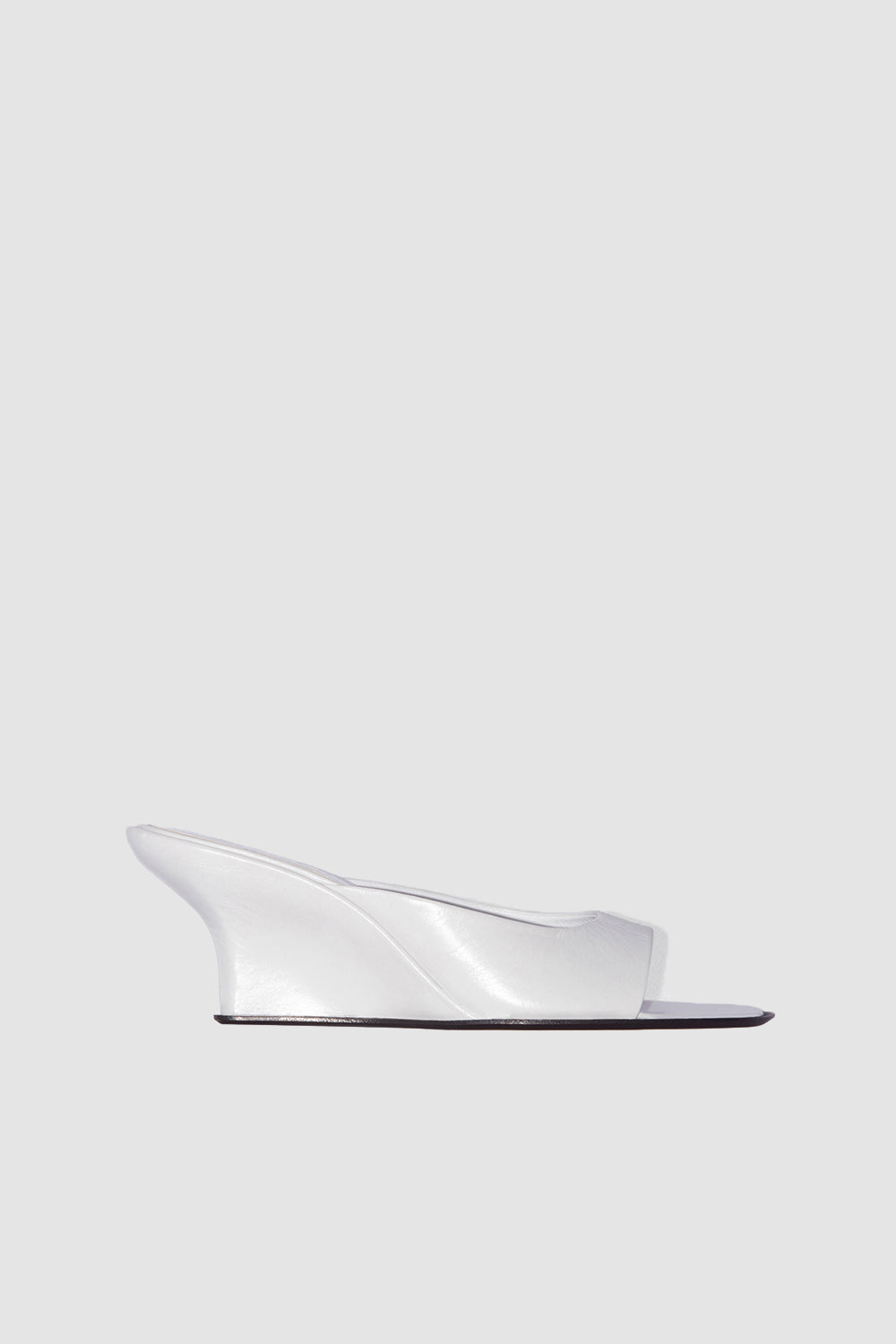 by far Caroo Burrata Creased Calf Leather Mule