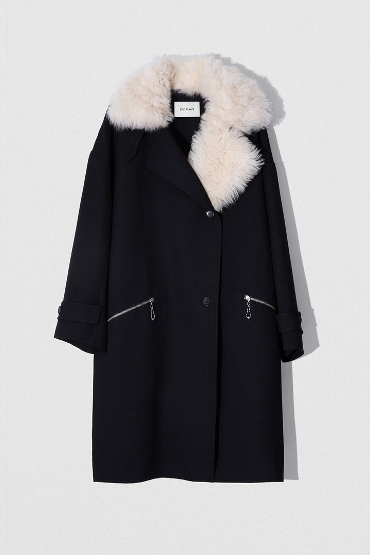 Constance Coat Black Gabardine