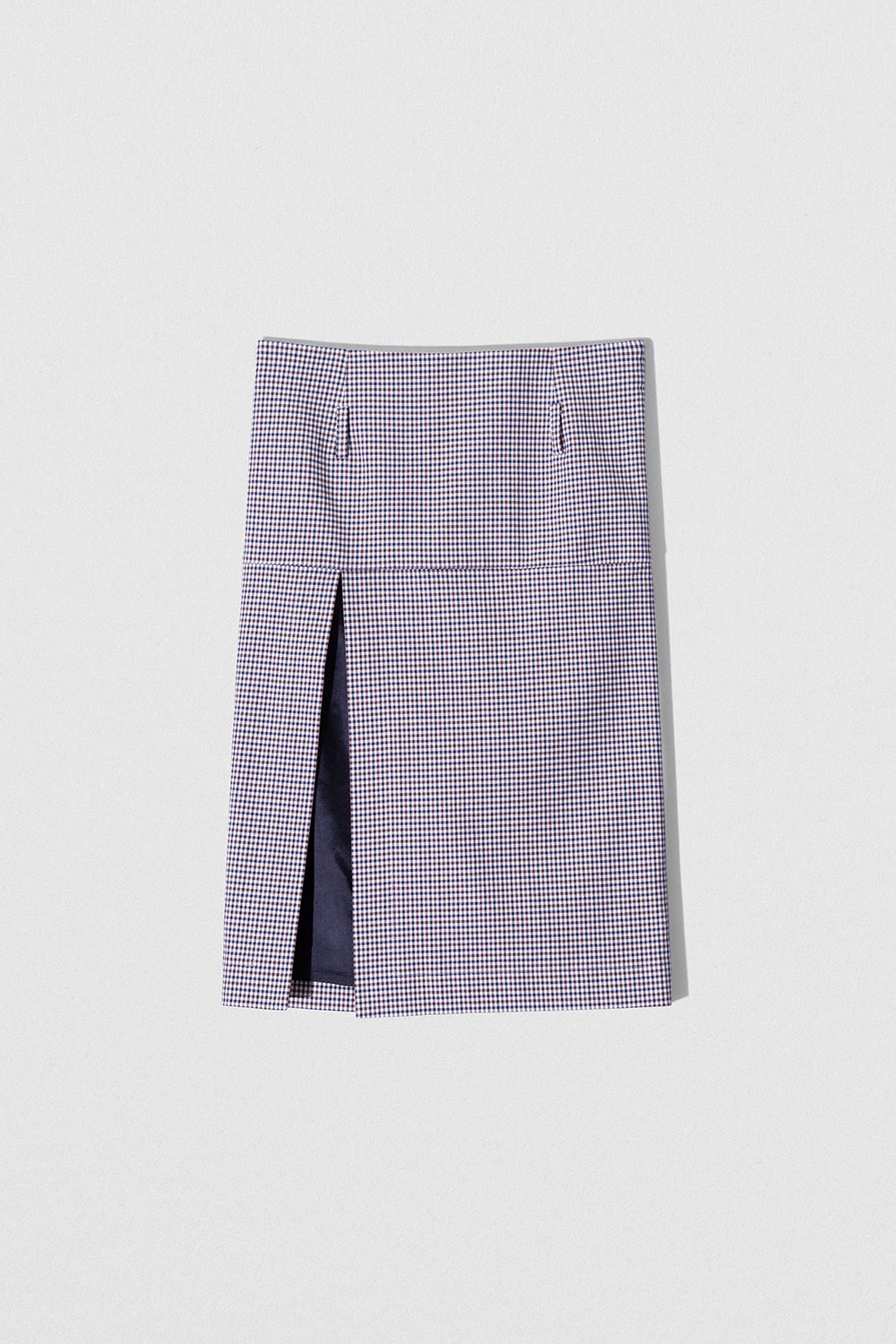 Cosima Skirt Navy Cotton Check