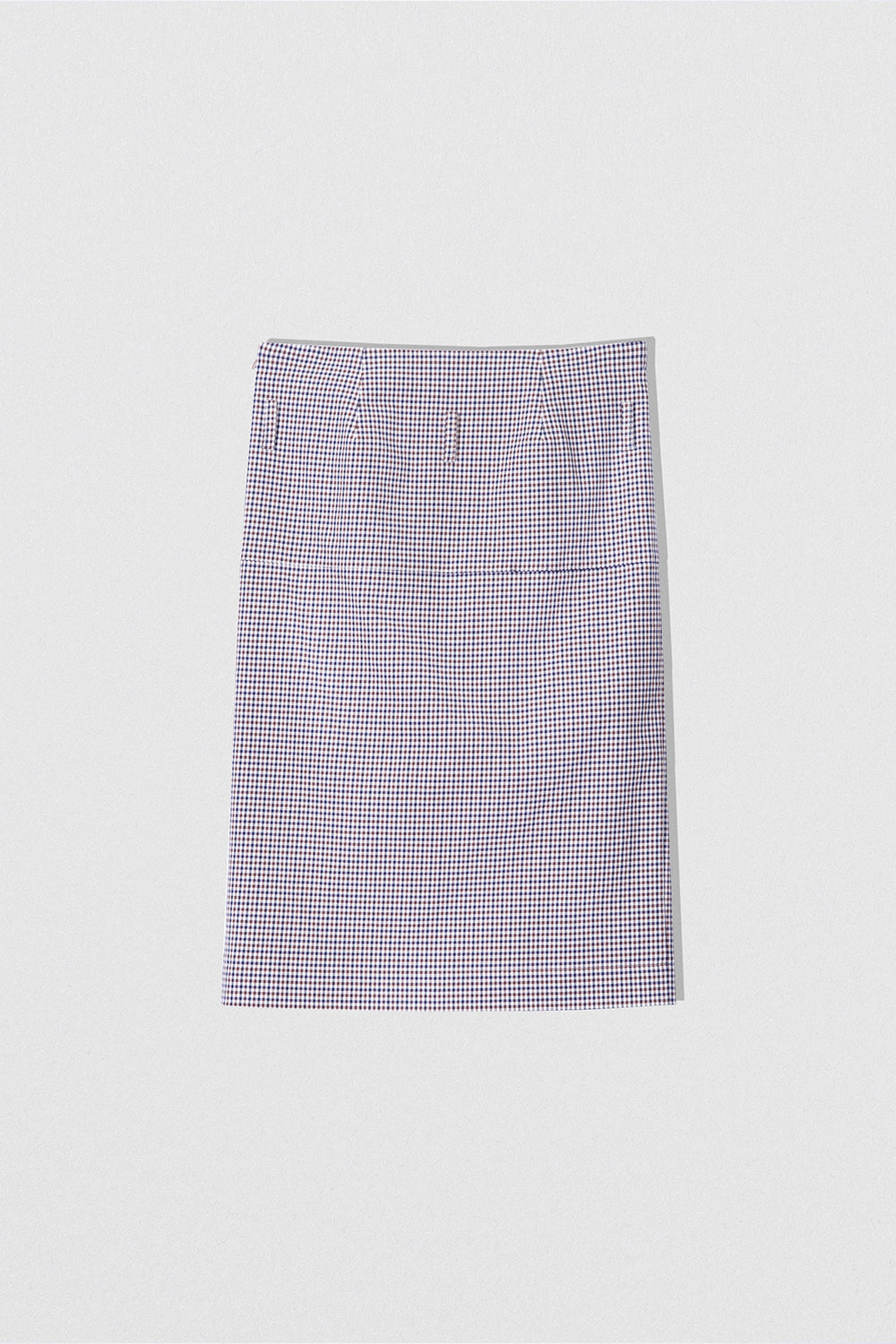 Cosima Skirt Navy Cotton Check