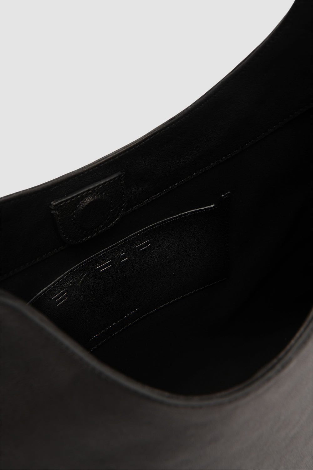 Camryn Black Washed Leather Shoulder Bag