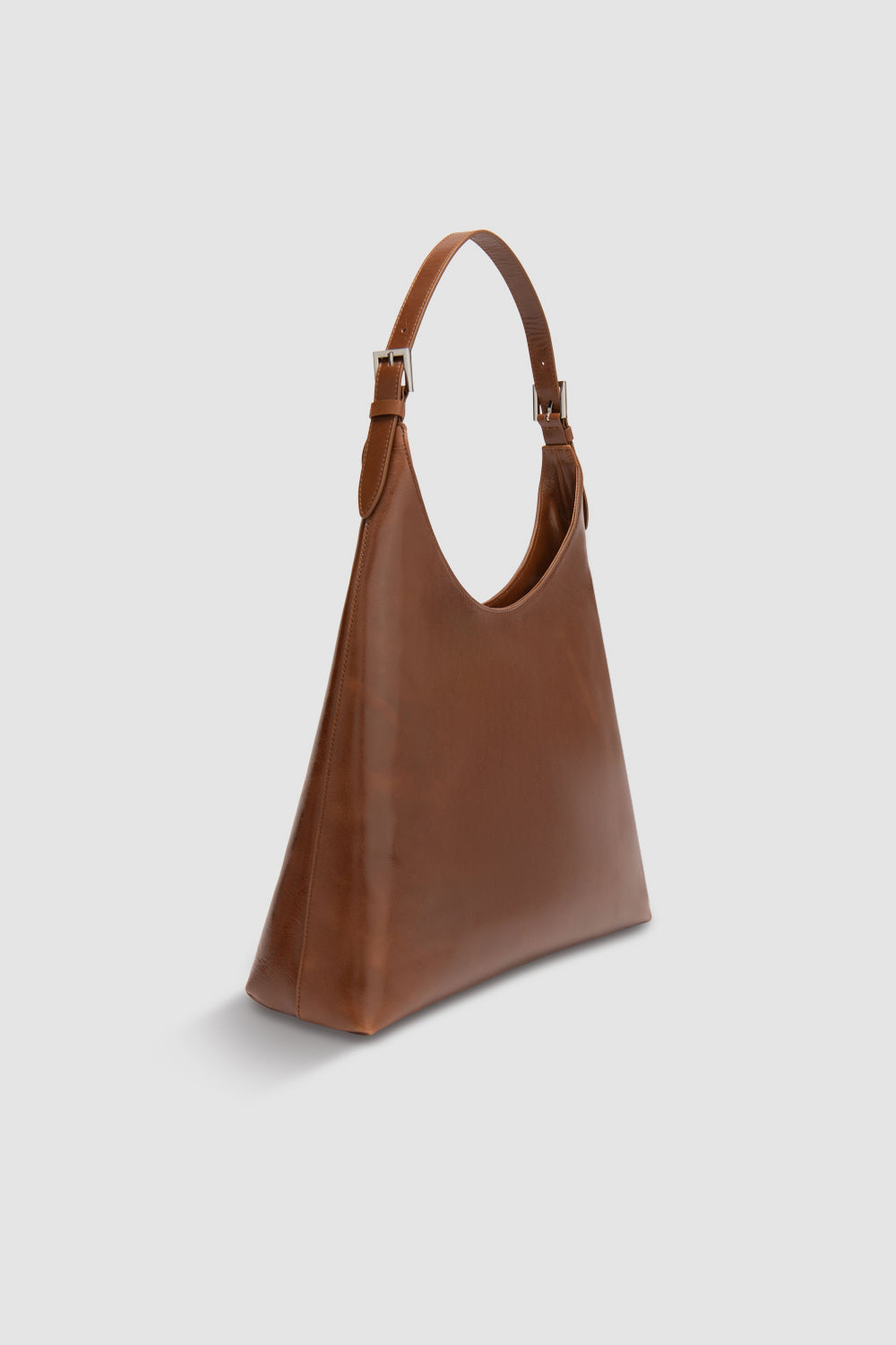 Camryn Tan Distressed Leather Shoulder Bag