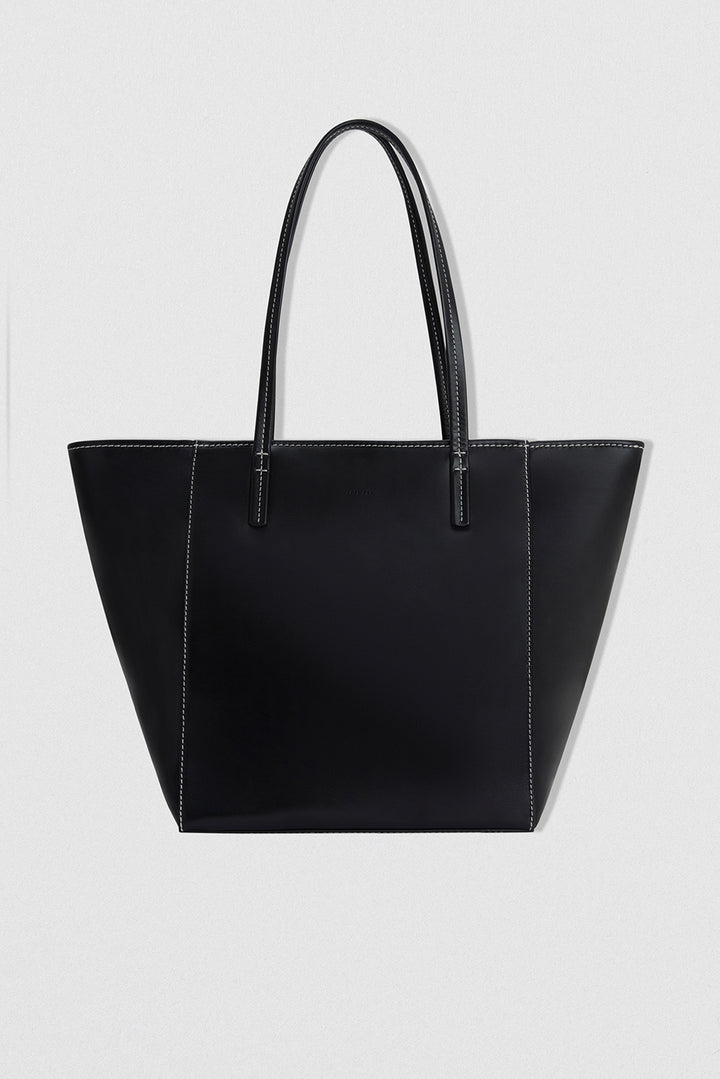 Club Tote Black Box Calf Leather