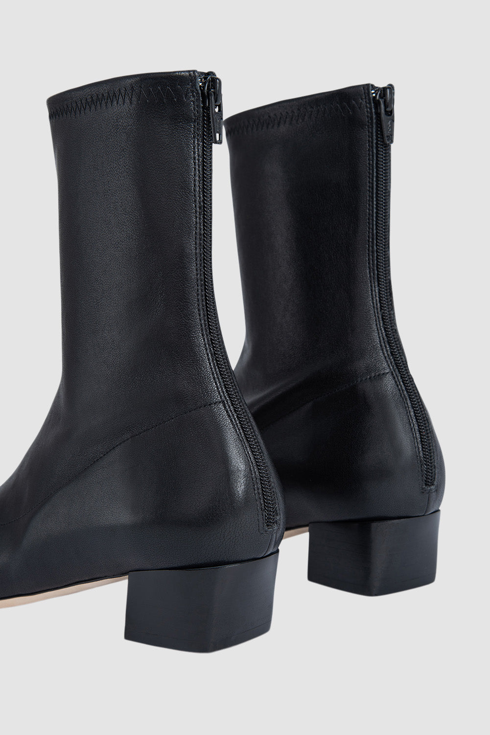 Colette 22 Black Stretch Nappa Leather Ankle Boot