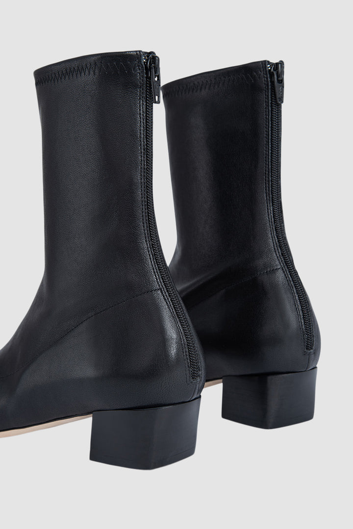 Colette 22 Black Stretch Nappa Leather Ankle Boot