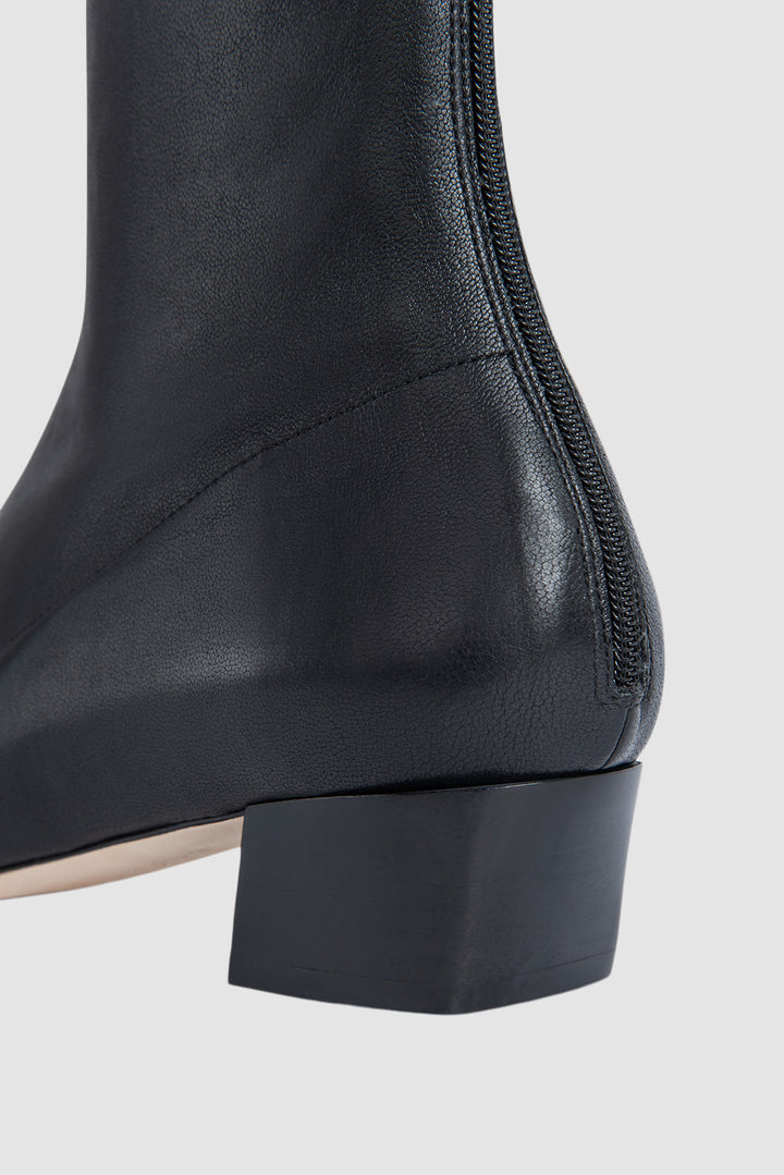 Colette 22 Black Stretch Nappa Leather Ankle Boot