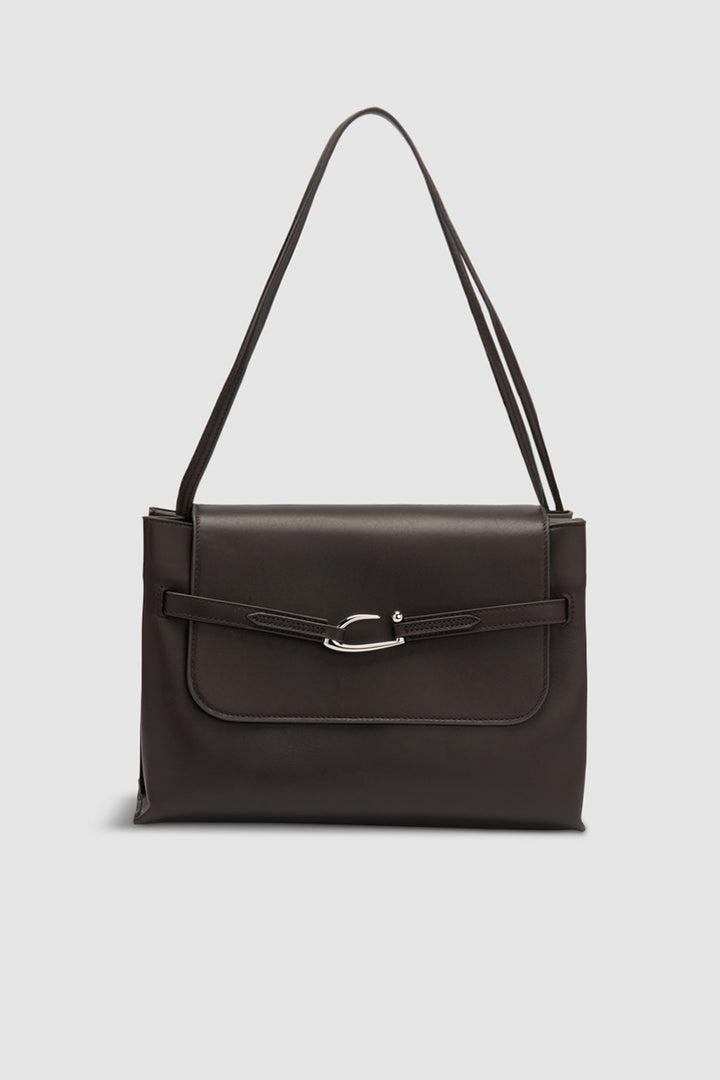 Cora Ristretto Nappa Leather Shoulder Bag