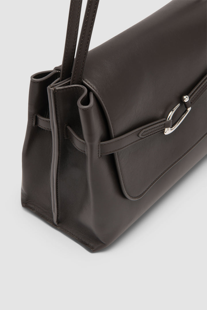 Cora Ristretto Nappa Leather Shoulder Bag