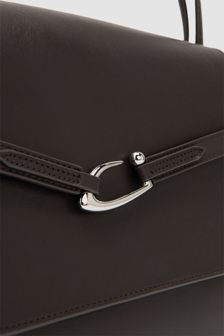 Cora Ristretto Nappa Leather Shoulder Bag