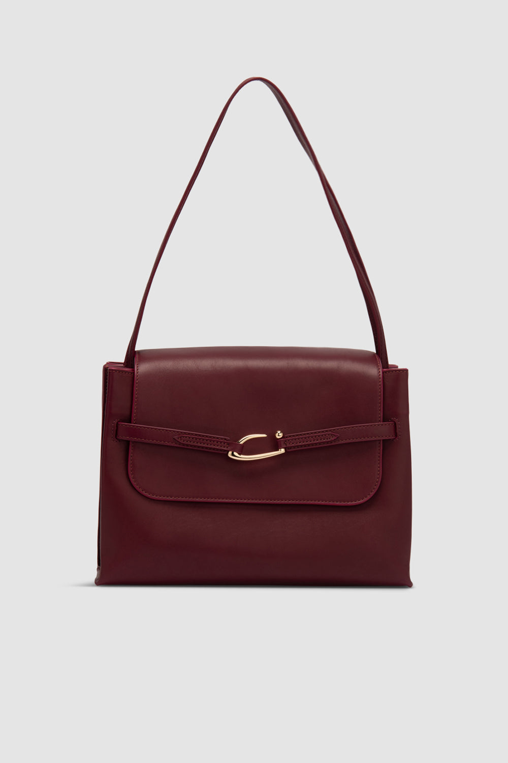 Cora Sour Cherry Nappa Leather Shoulder Bag