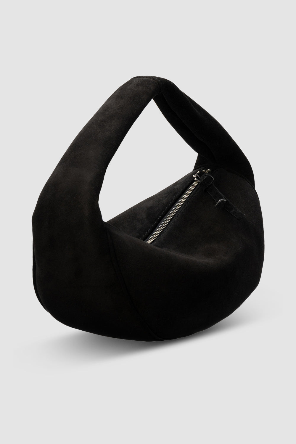 Cush Black Suede Leather Shoulder Bag