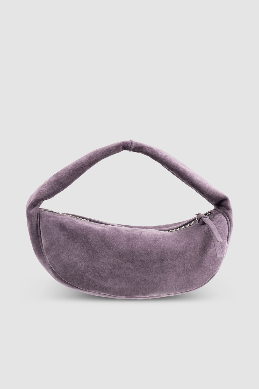 Cush Deep Purple Suede Leather Shoulder Bag