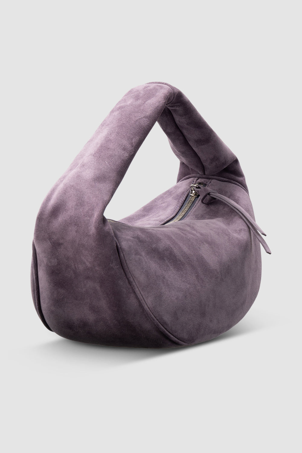 Cush Deep Purple Suede Leather Shoulder Bag