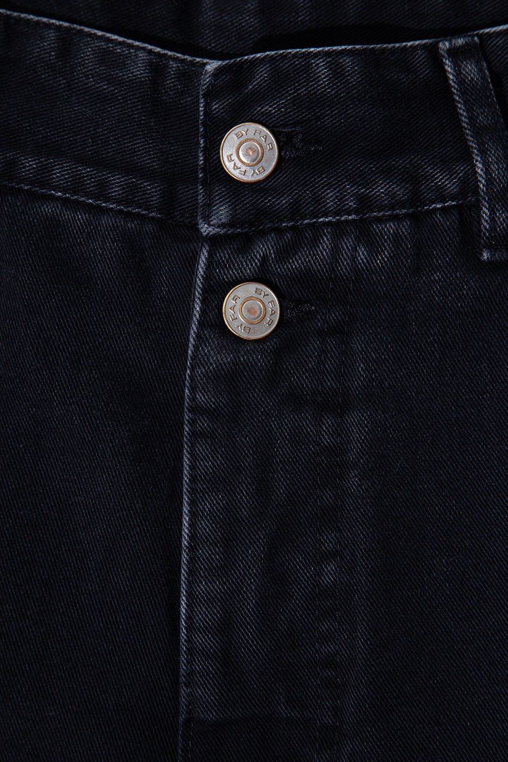 D DENIM WIDE TROUSER BLACK WASH COTTON