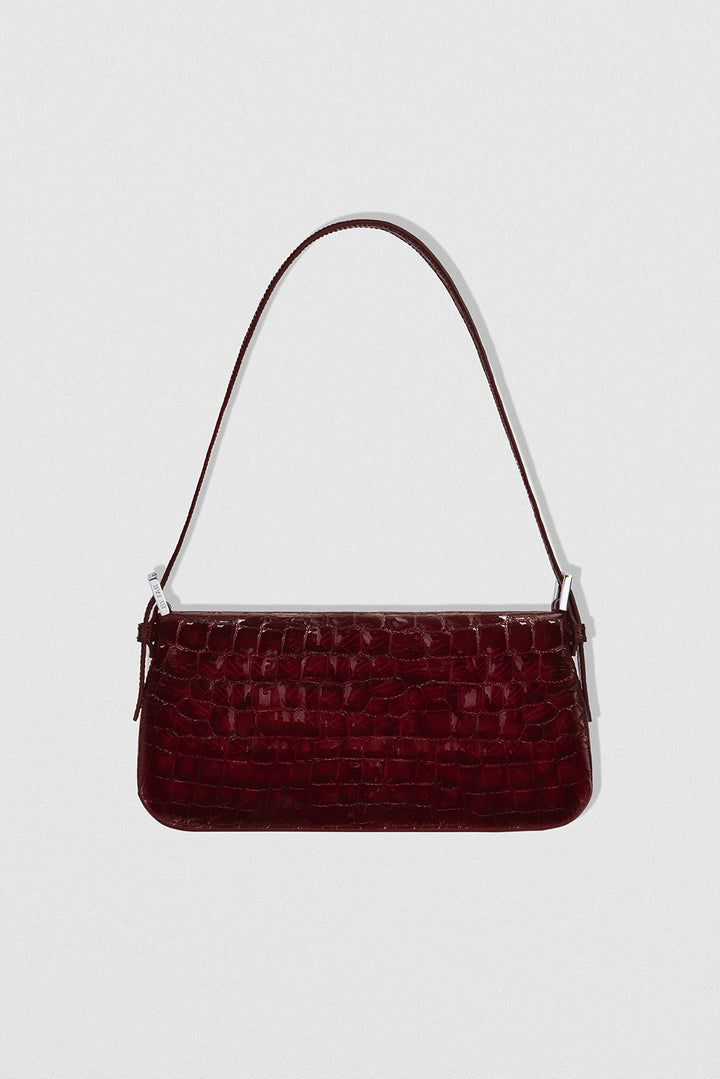 DULCE AUTUMN GLOSSY CROCO EMBOSSED LEATHER