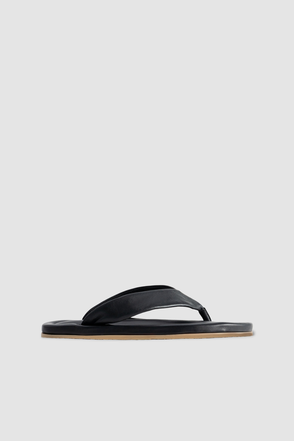 Dasha 2.0 Black Nappa Leather Flip-Flop Sandal