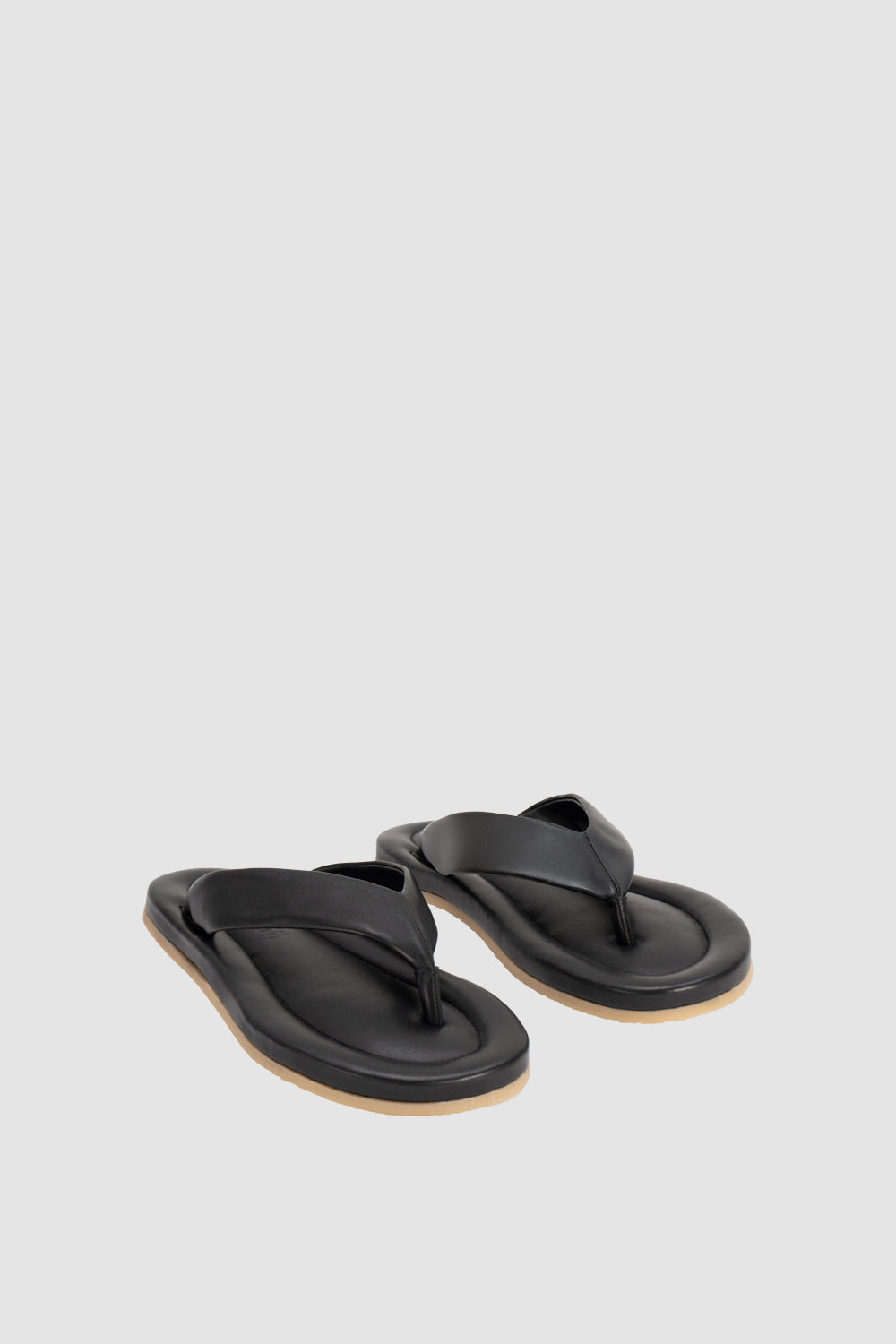 Dasha 2.0 Black Nappa Leather Flip-Flop Sandal