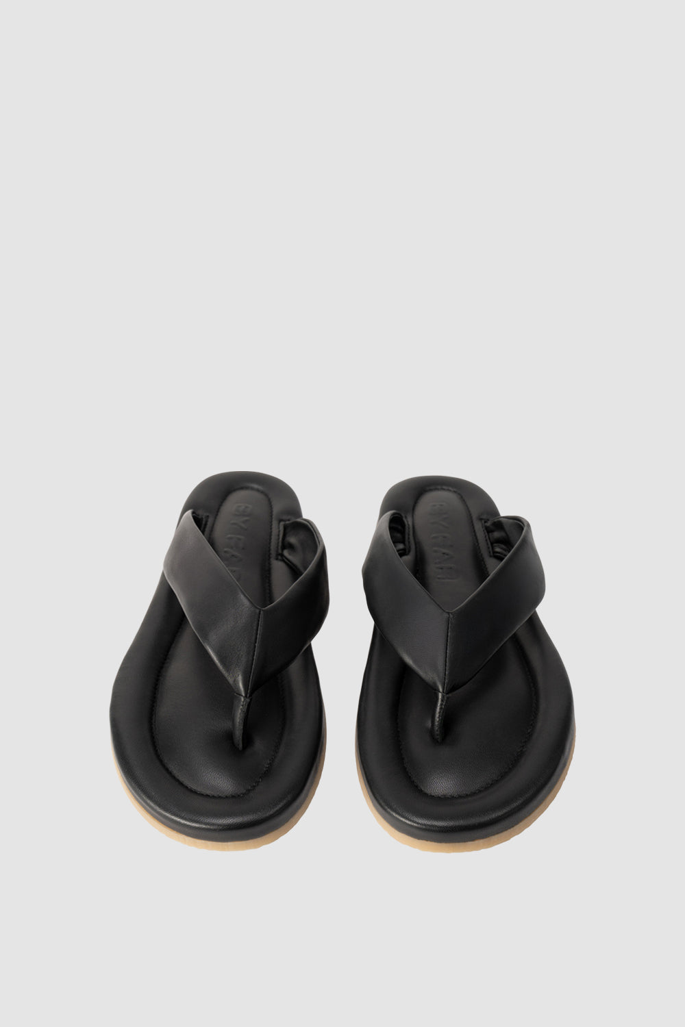Dasha 2.0 Black Nappa Leather Flip-Flop Sandal
