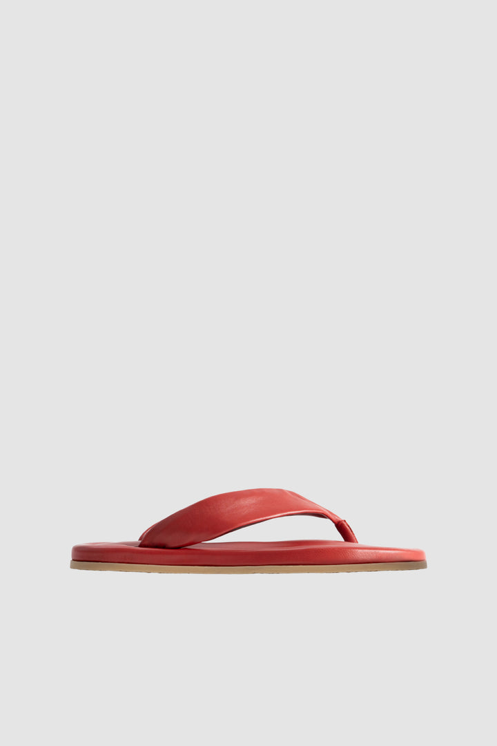 Dasha 2.0 Blood Red Nappa Leather Flip-Flop Sandal