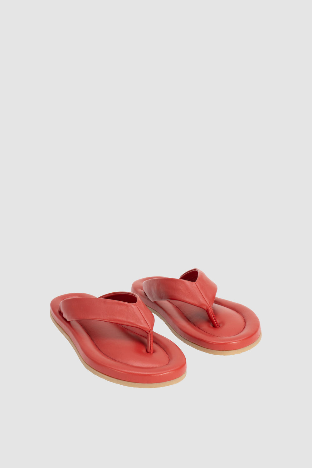 Dasha 2.0 Blood Red Nappa Leather Flip-Flop Sandal
