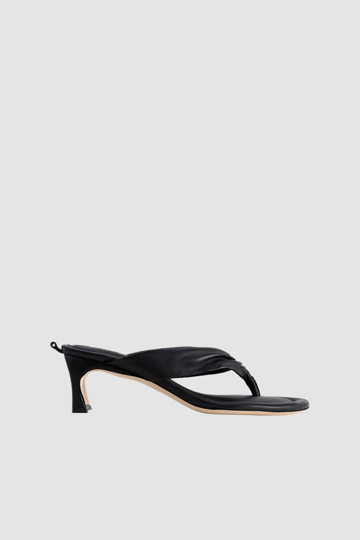 Dasha Heel Black Nappa Leather