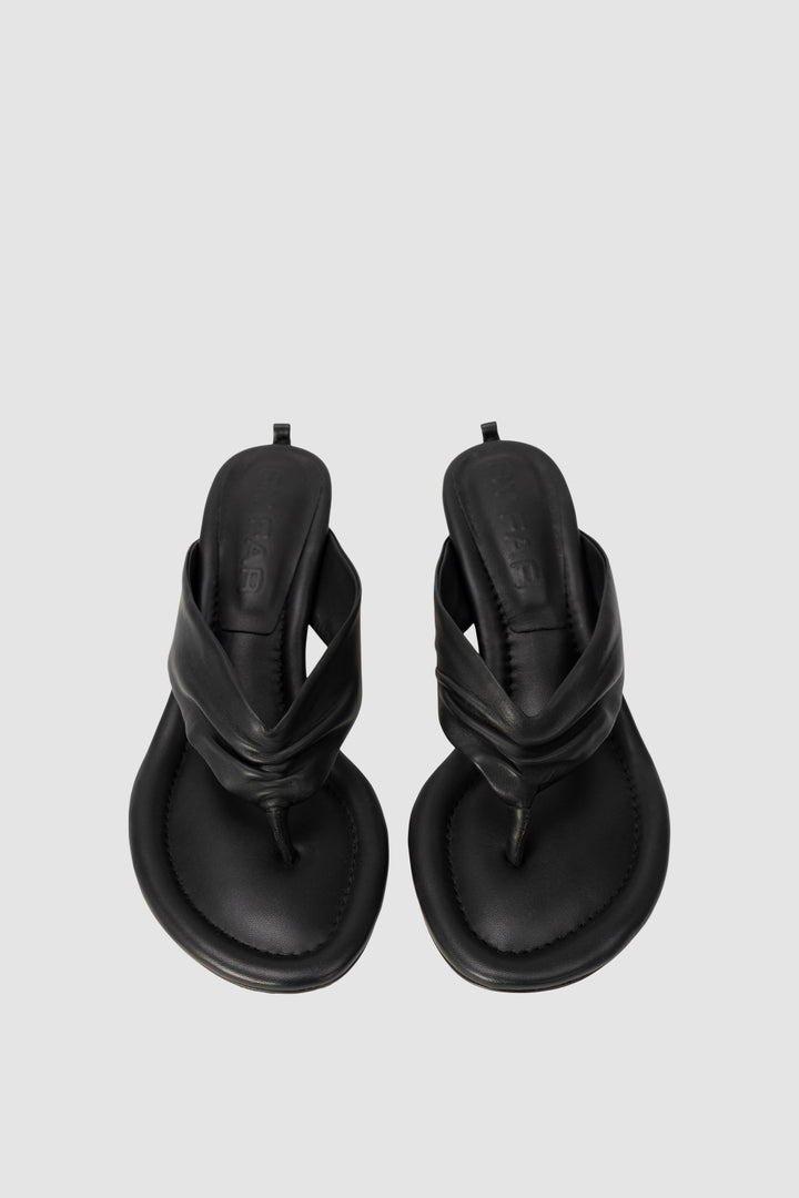 Dasha Heel Black Nappa Leather