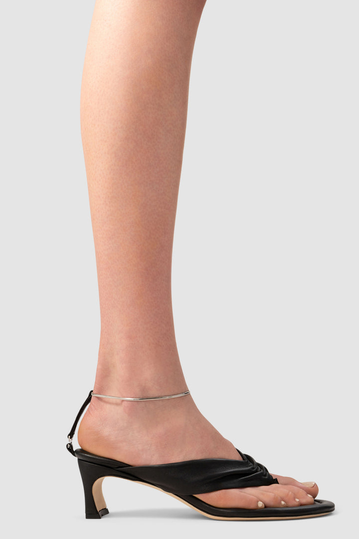 Dasha Heel Black Nappa Leather