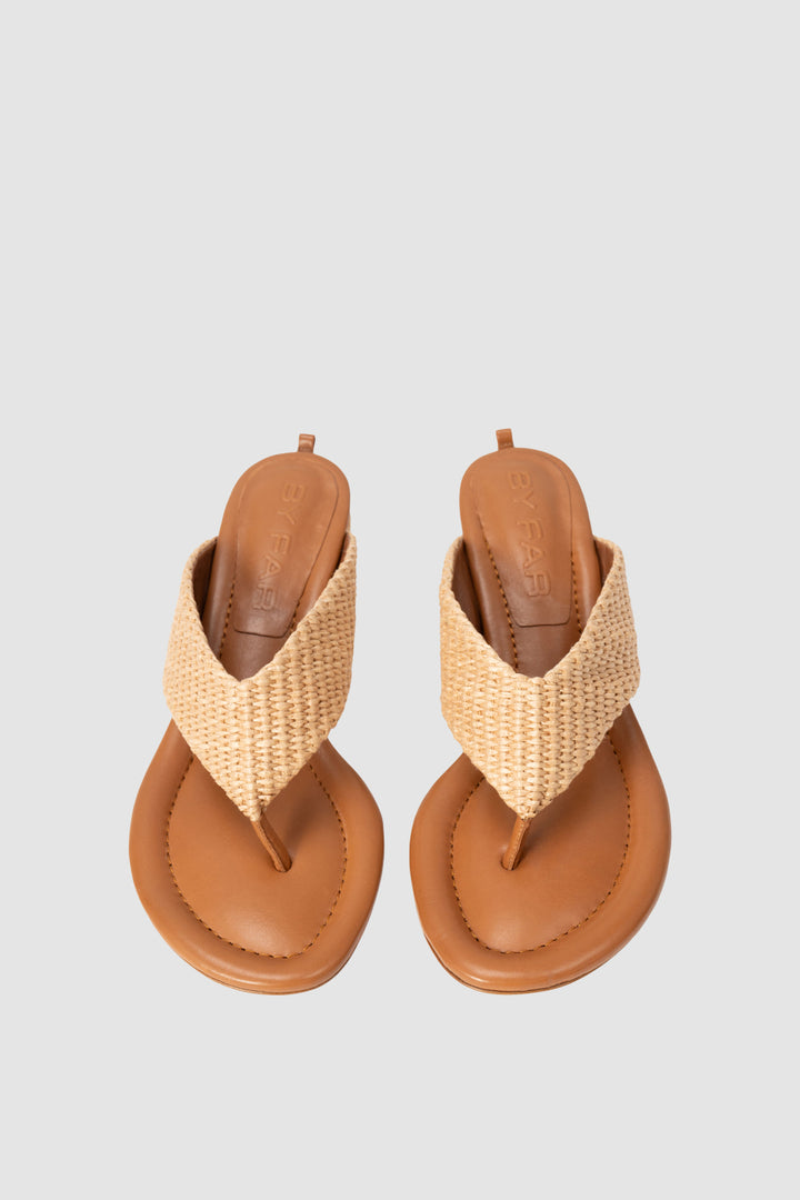 Dasha Heel Natural Raffia