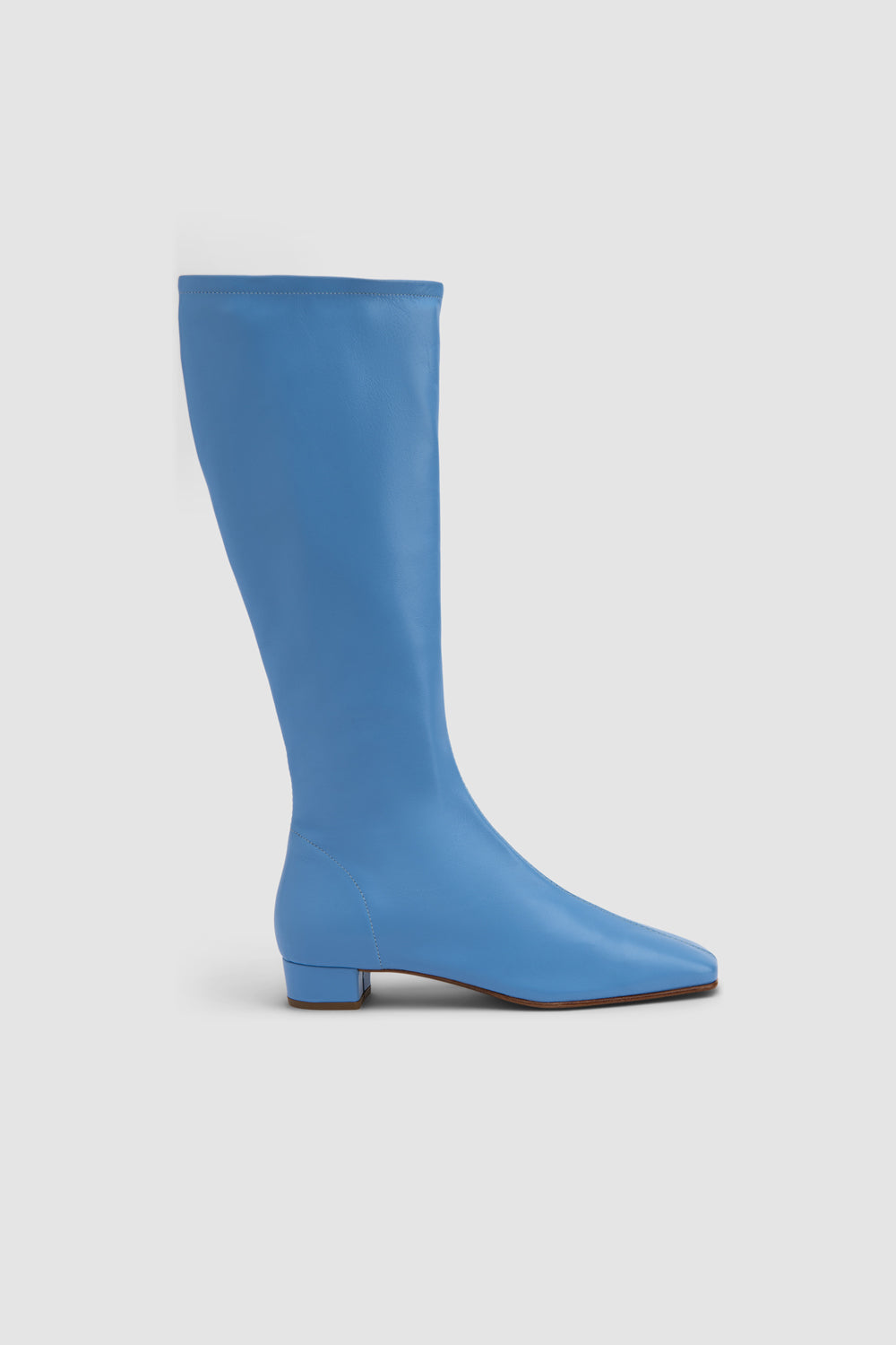 Edie Cyan Nappa Leather Knee-High Boot
