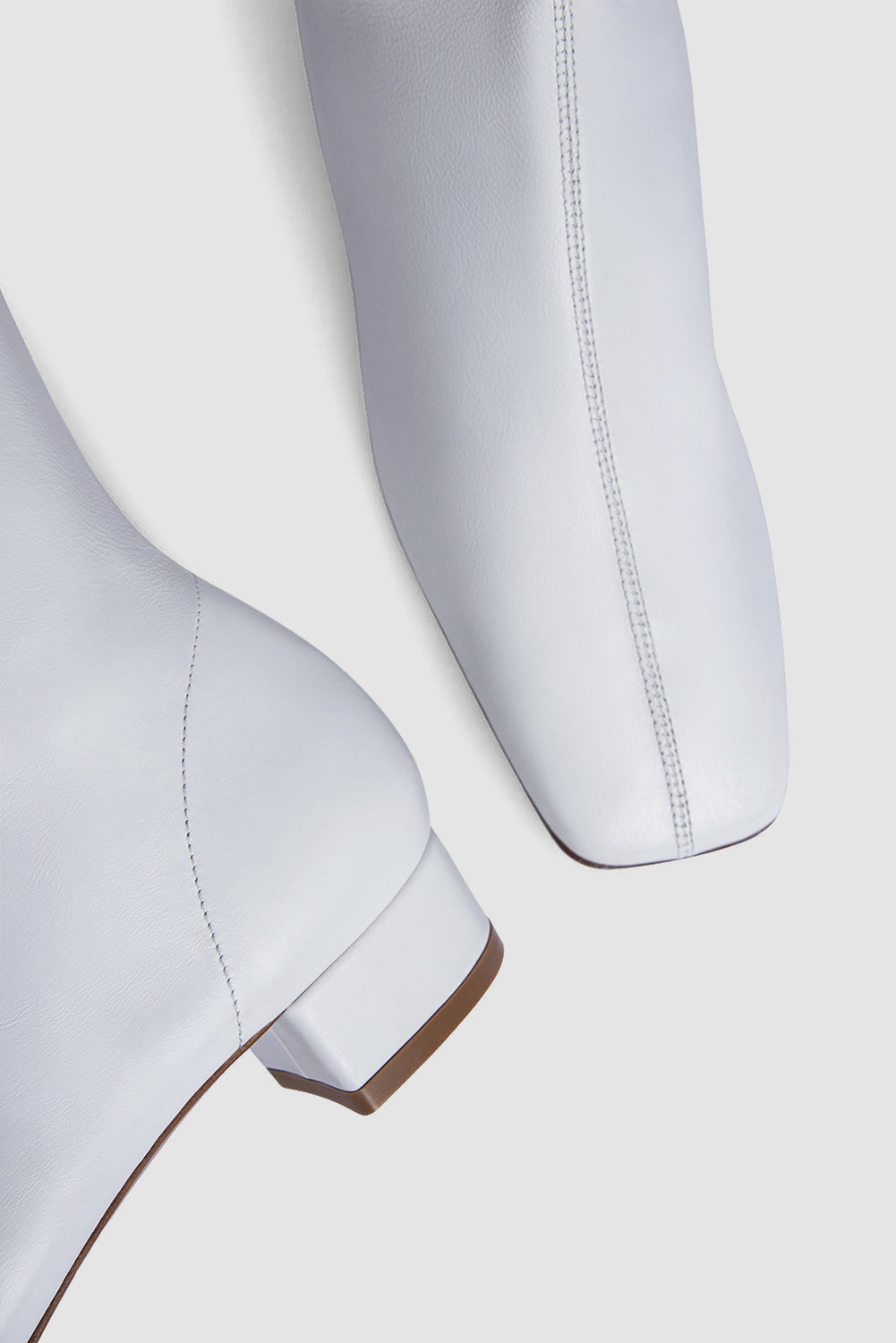 Edie White Nappa Leather Knee-High Boot