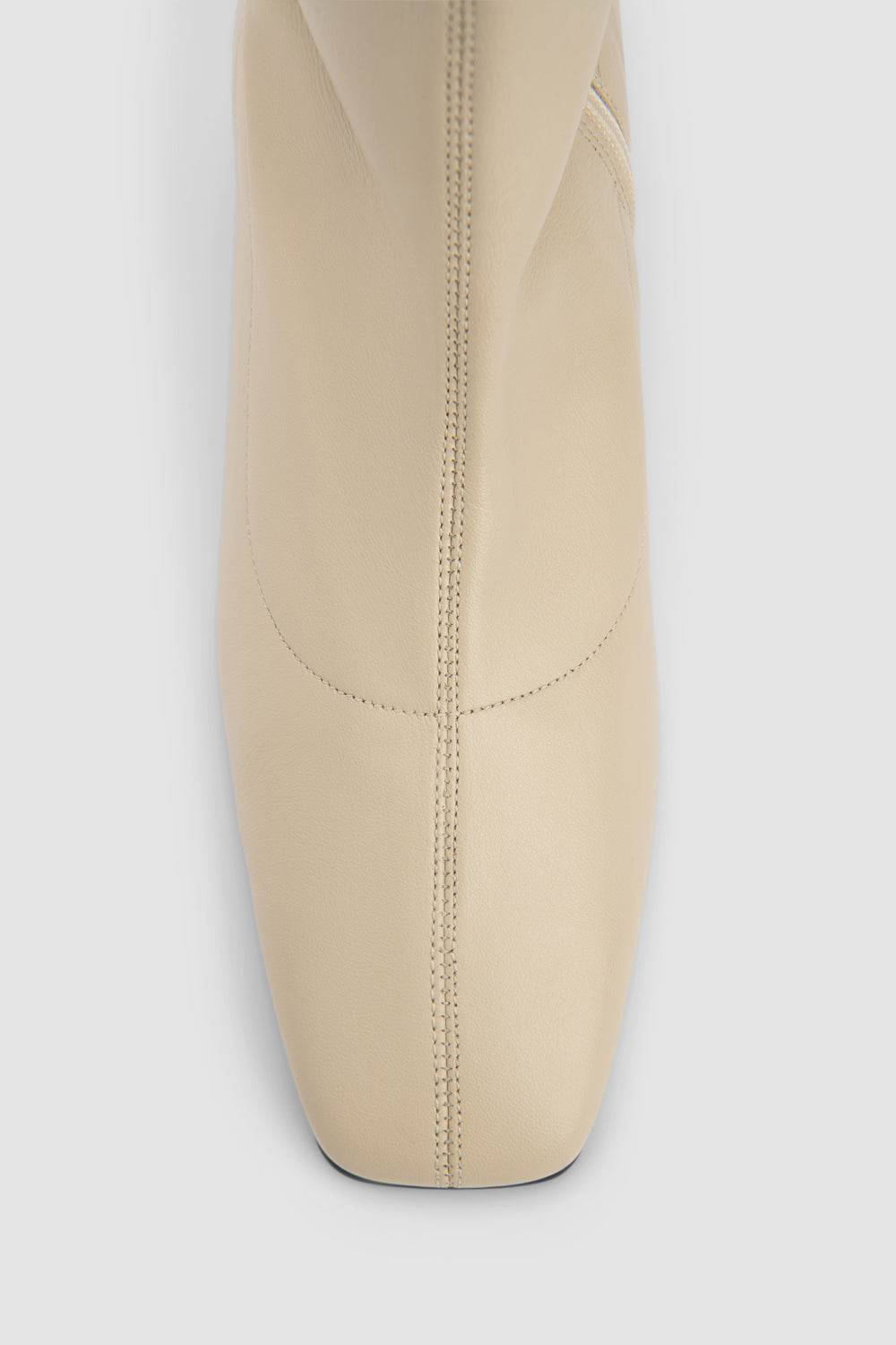 Este White Leather Ankle Boot